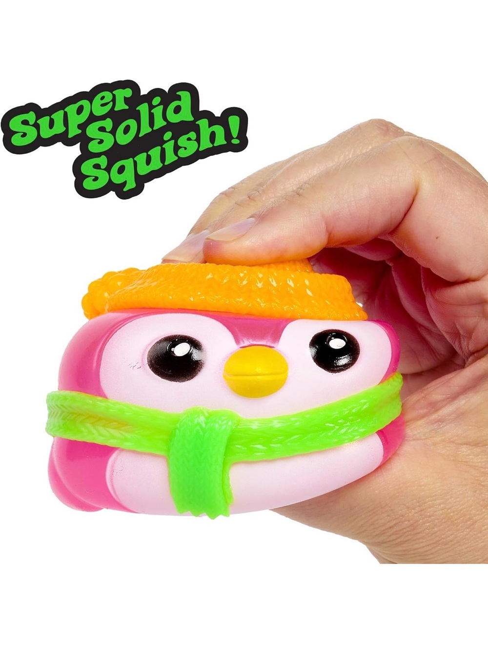 Schylling NeeDoh Polar Glow Penguin Squishmas in Pink NWT